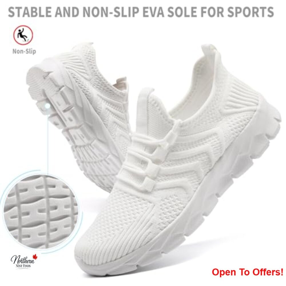Slip On Running Shoes Women Lightweight Breathable Mesh Athletic Sneakers - Picture 5 of 7